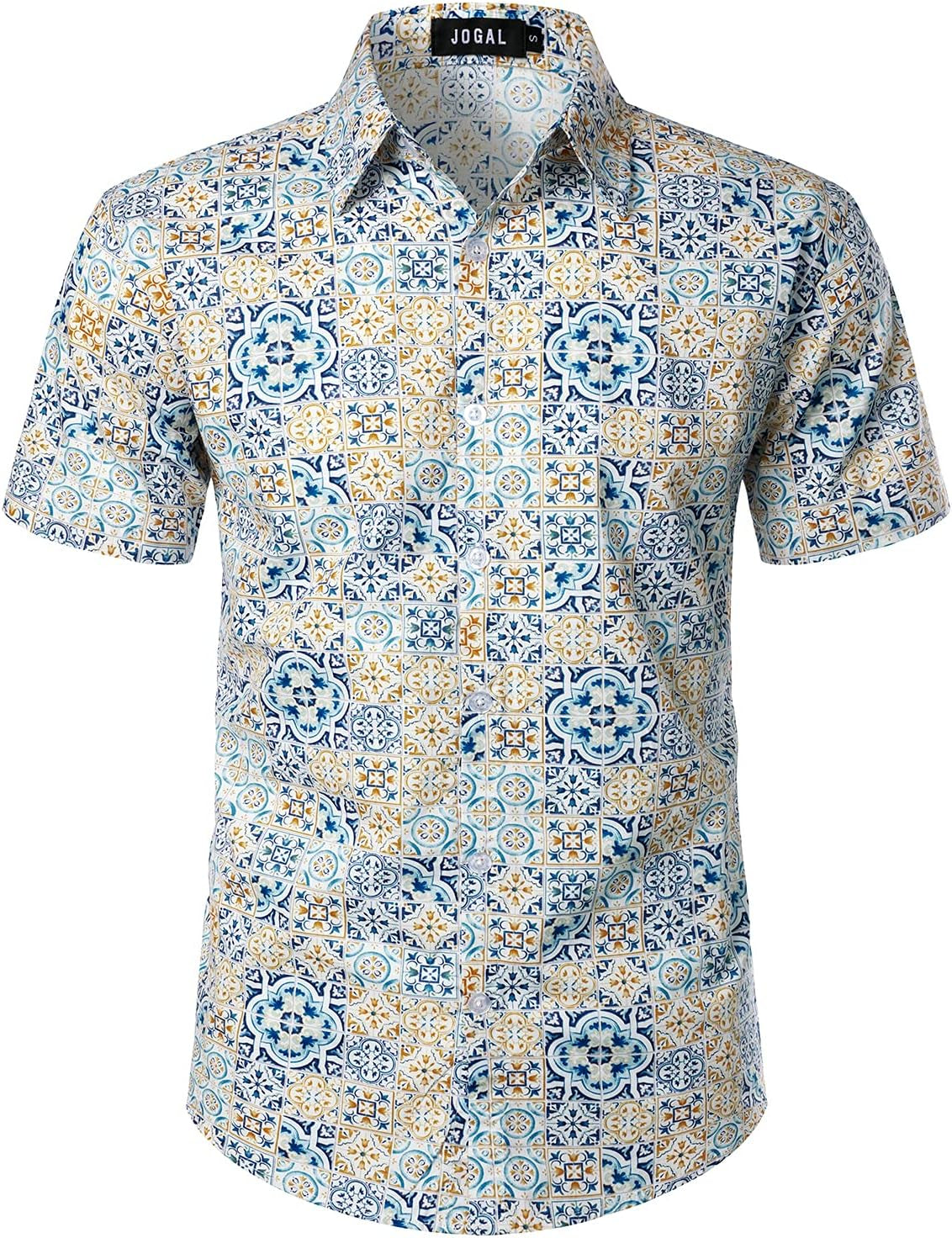 Mens Vintage Hawaiian Shirt Casual Short Sleeve Button down Floral Tropical Shirts