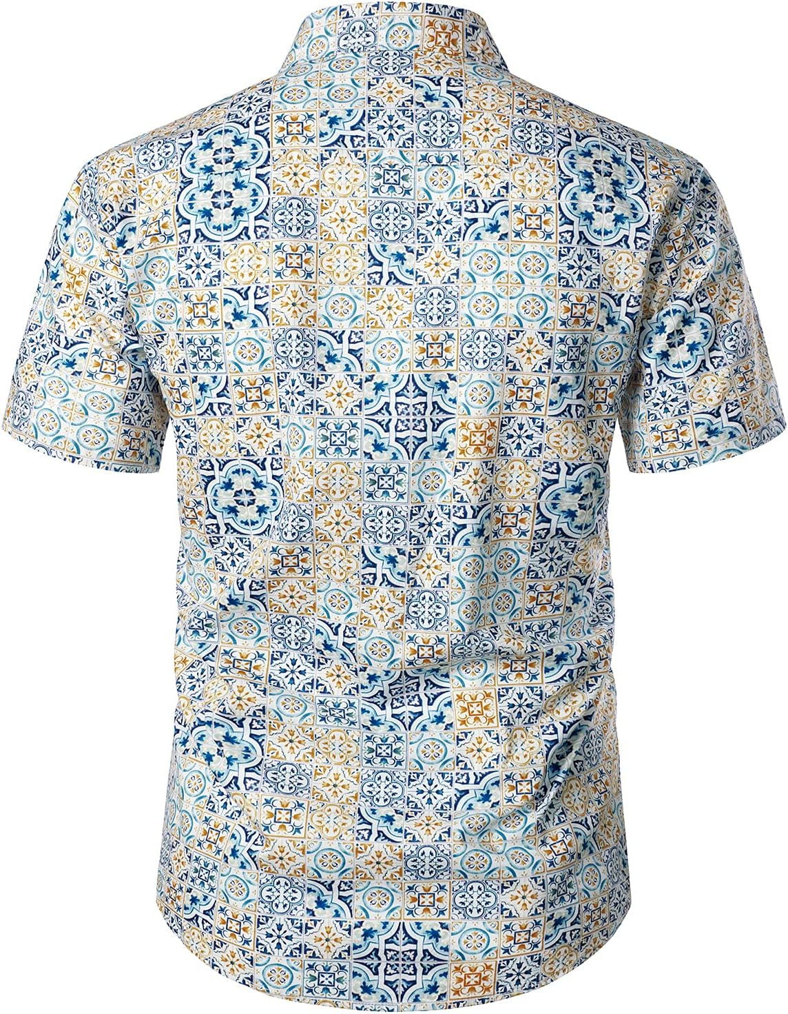 Mens Vintage Hawaiian Shirt Casual Short Sleeve Button down Floral Tropical Shirts