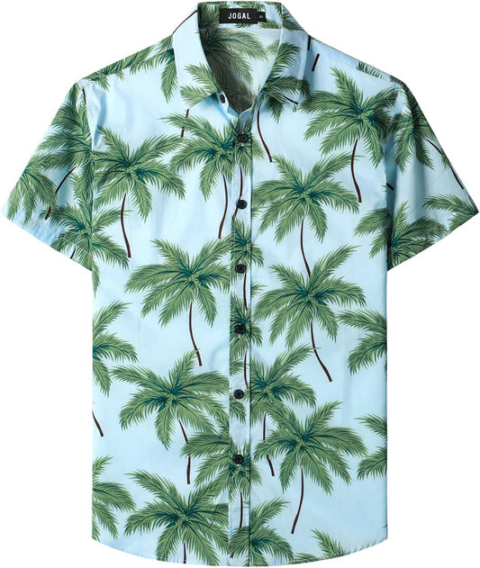Mens Hawaiian Shirt Short Sleeve Aloha Casual Floral Button down Shirts