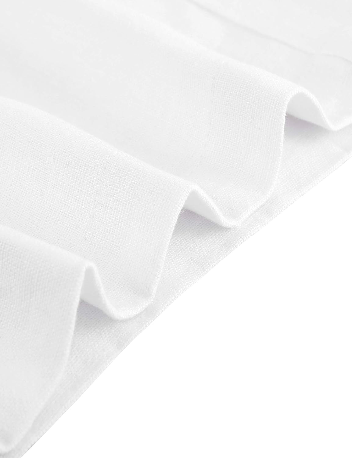 Men'S Cotton Linen Fit 12'' Short Pants with Drawstring Elastic Waist